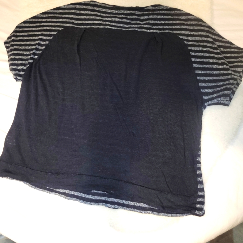 Rag & Bone Striped And Colorblock Black Grey T-Sh… - image 4